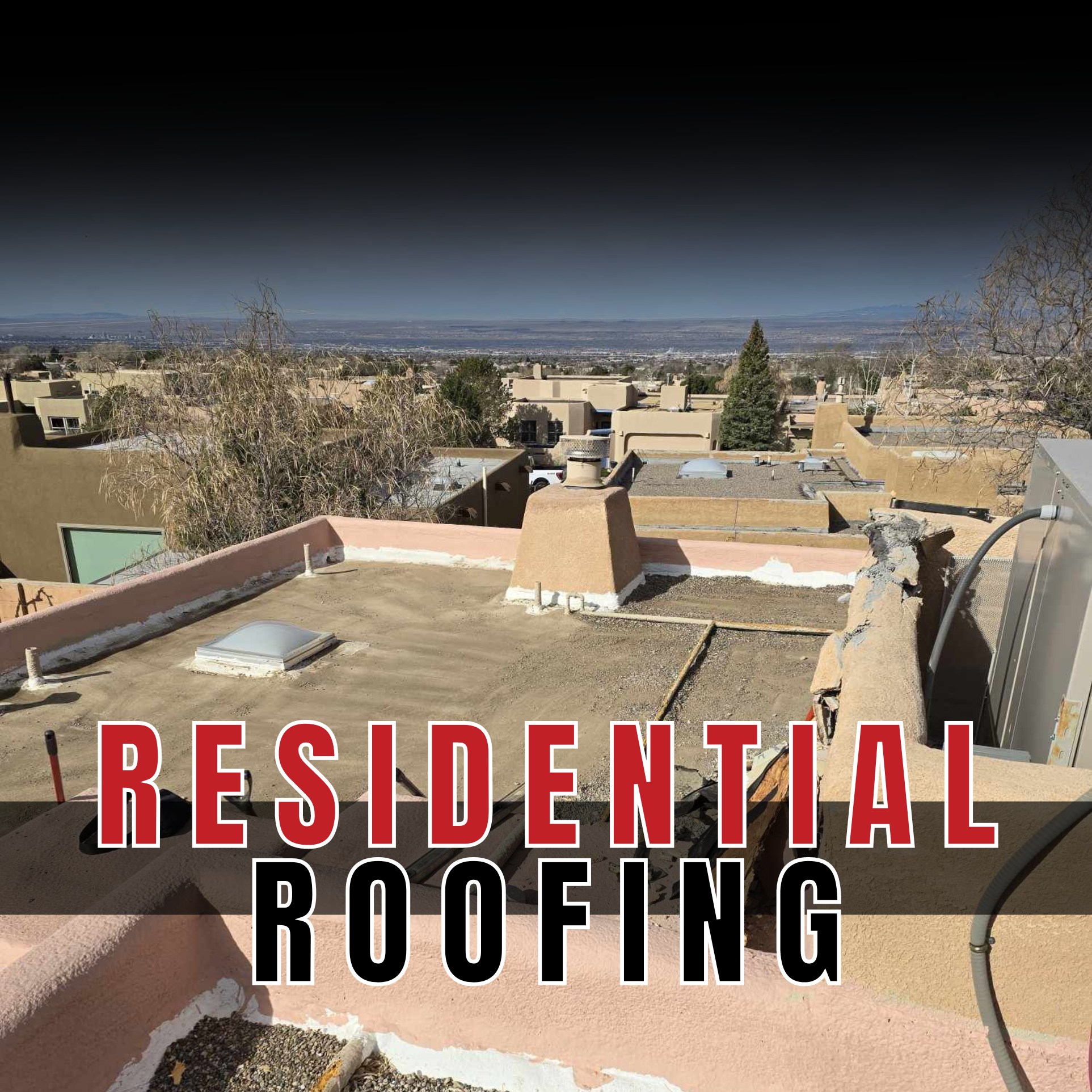 Residential flat roof installation Albuquerque